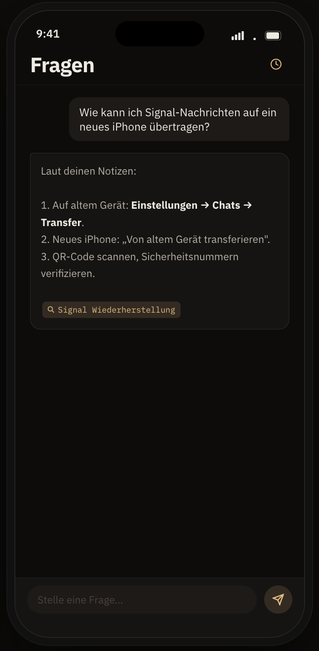 Kognote web app screenshot